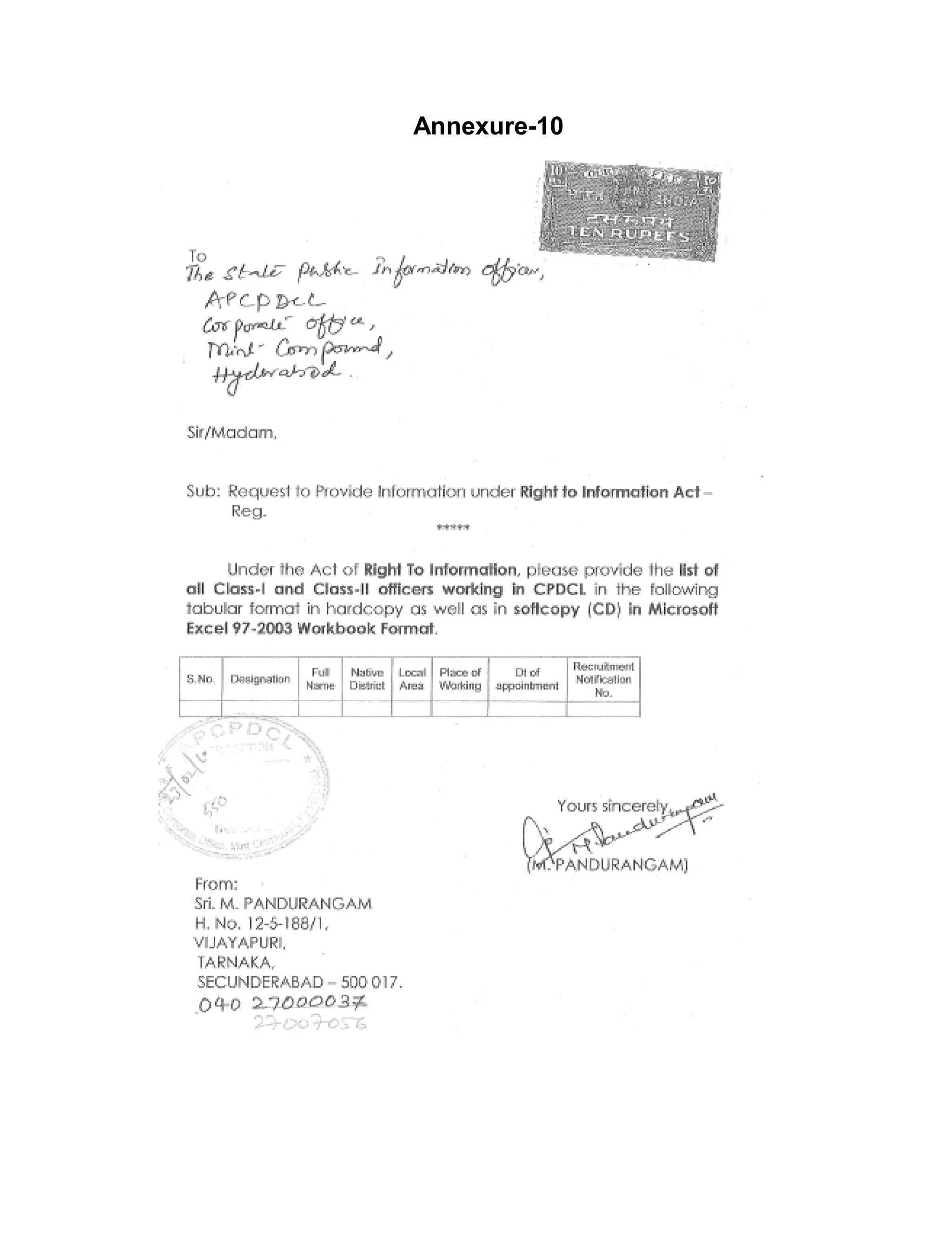 Annexure-10
 
