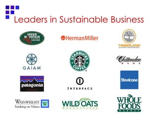 Leaders in Sustainable Business 