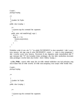 Tugas Perulangan/Looping | PDF
