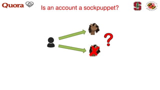 Is an account a sockpuppet?
 