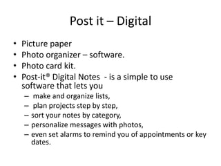Post It Notes (Presentation for a Product Development) | PPTX