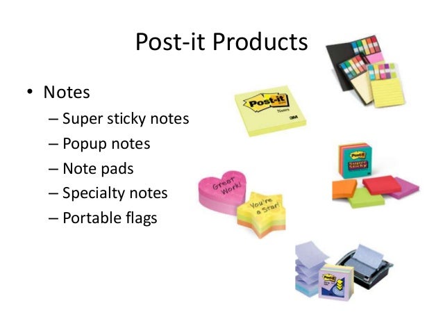 post it notes presentation for a product development