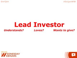 Lead Investor
@srijan #SrijanWW
Understands? Loves? Wants to give?