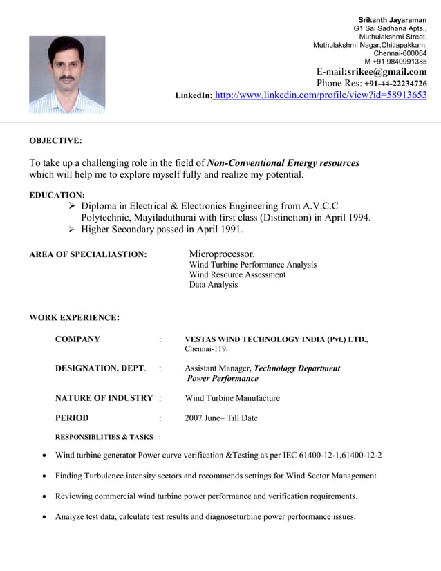 Srikanth cv | PDF