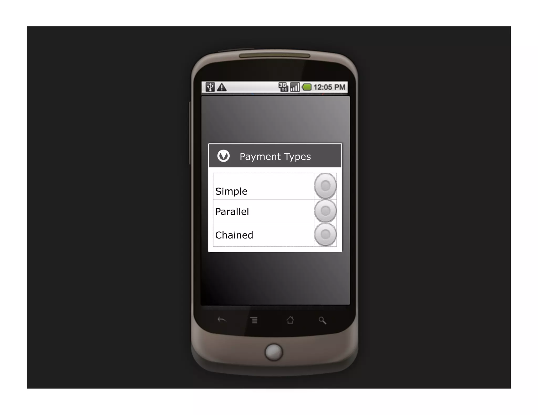 Payment Types


Simple

Parallel

Chained
 