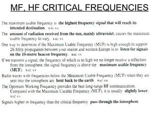 MF, HF CRITICAL FREQUENCIES 
