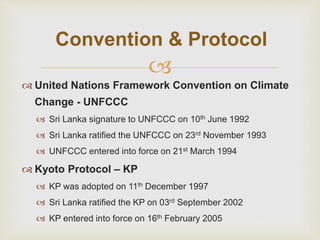 Climate Change related Initiatives in Sri Lanka | PPTX