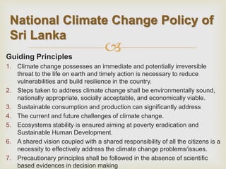 Climate Change related Initiatives in Sri Lanka | PPTX