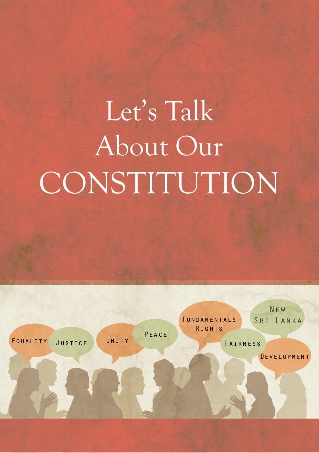 Sri Lanka Let S Talk About Our Constitution