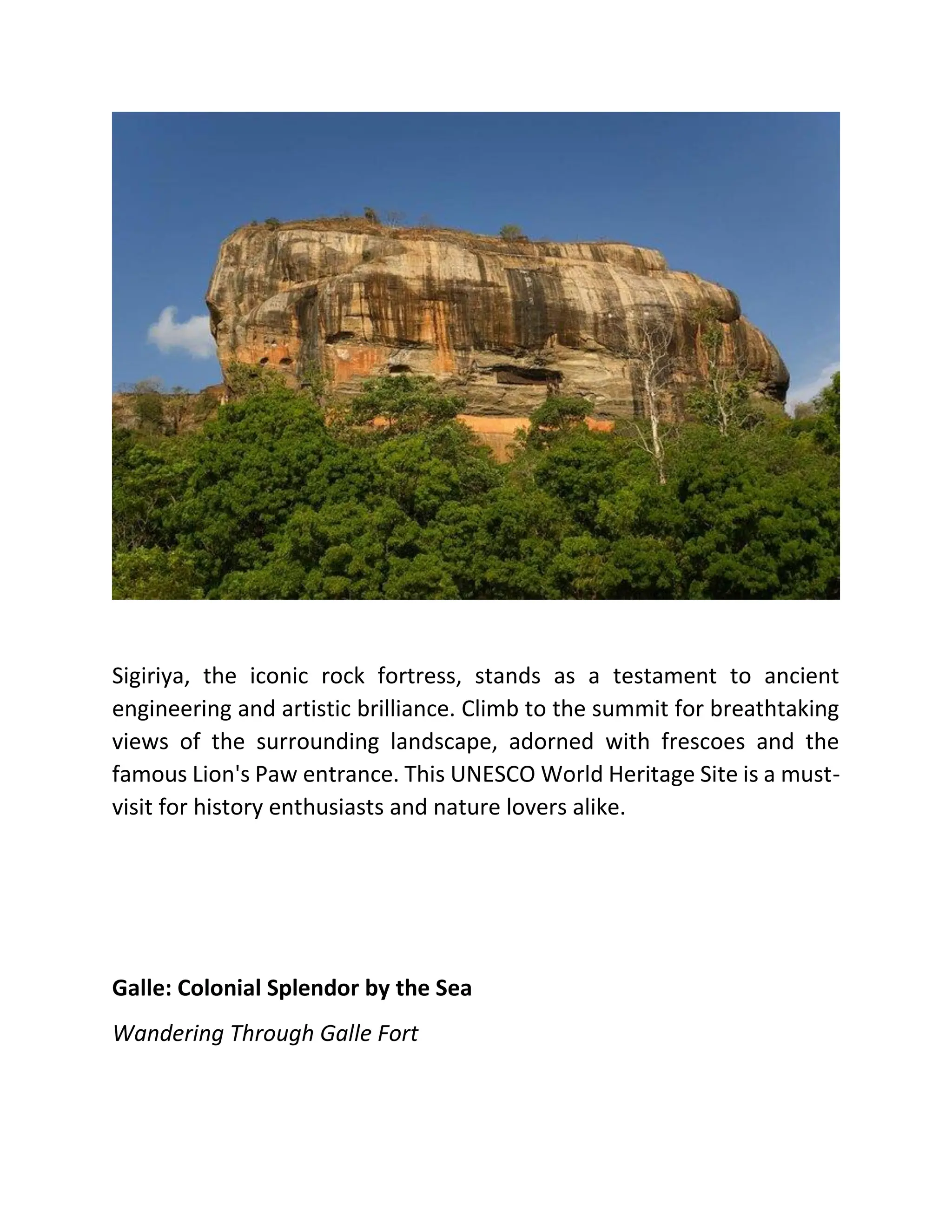 View of Sigiriya - Archaeology