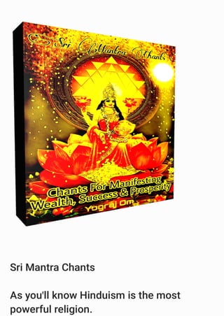 Sri Mantra chants for manifestation 