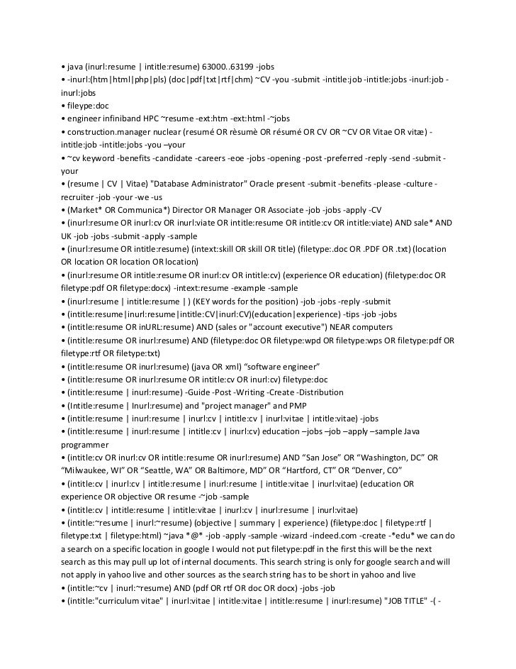 rtf resume