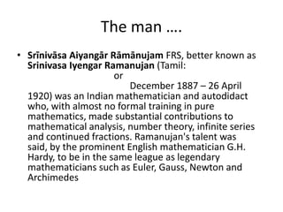 Srinivasa Ramanujan | PPTX
