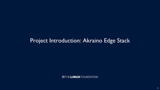 Project Introduction: Akraino Edge Stack
11
 