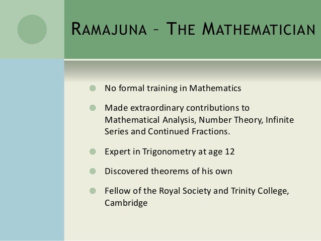 ppt on srinivasa ramanujan ppt on mathematician