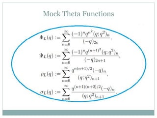 Mock Theta Functions
 