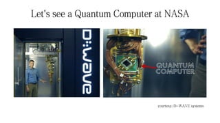 Let's see a Quantum Computer at NASA
courtesy: D-WAVE systems
 