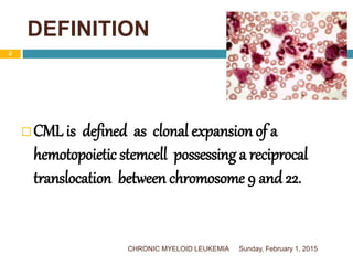 chronic myeloid leukemia | PPTX