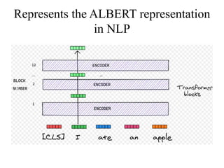 Represents the ALBERT representation
in NLP
 