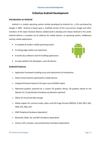 SriSeshaa - Android Case Studies | PDF