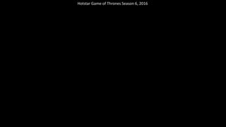 Hotstar Game of Thrones Season 6, 2016
 