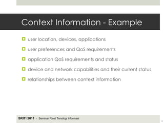 Context Awareness in Mobile Computing | PPT