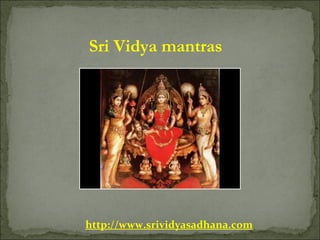 Sri Vidya mantras




http://www.srividyasadhana.com
 