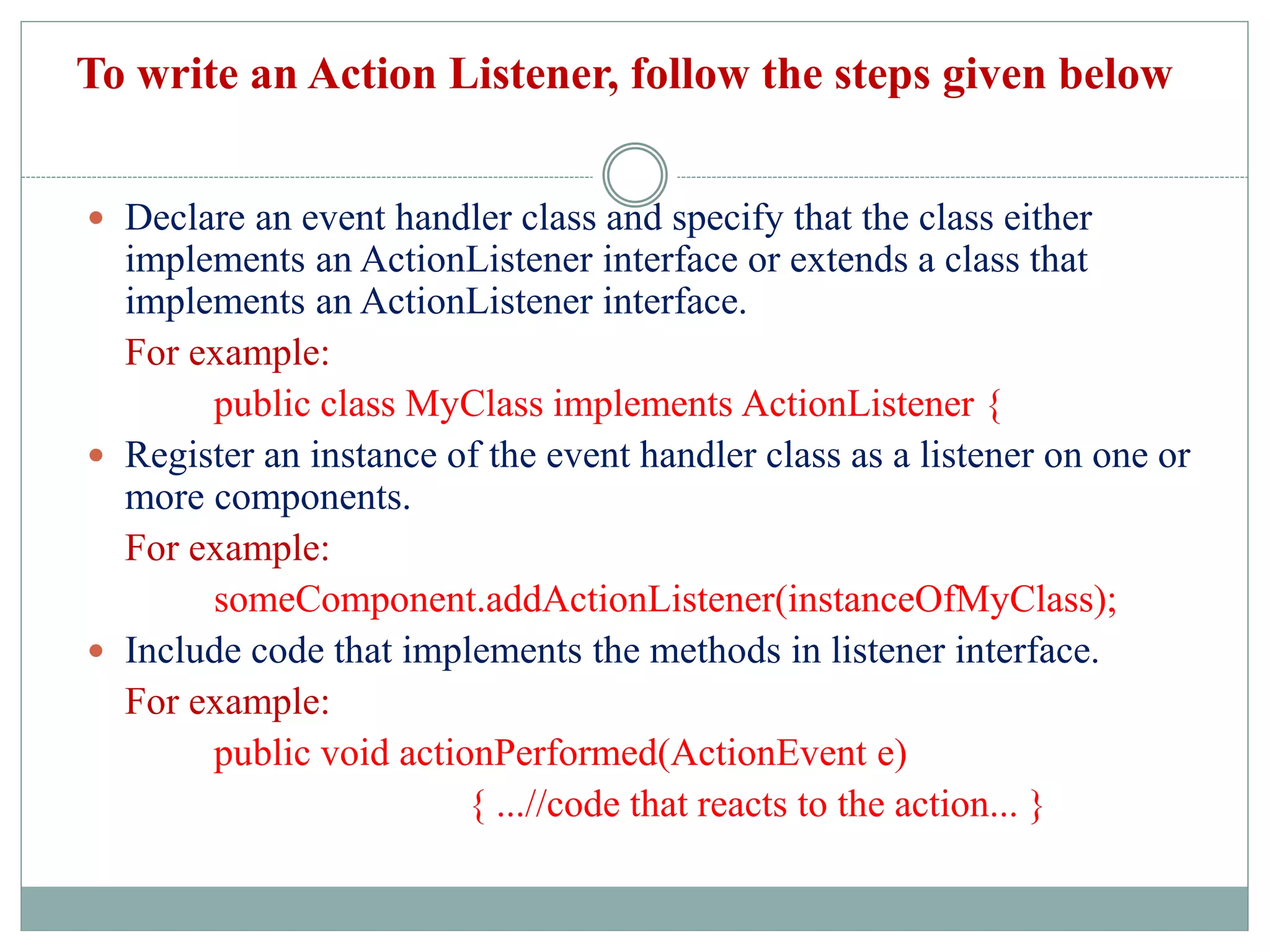 Event Handling in JAVA | PPT