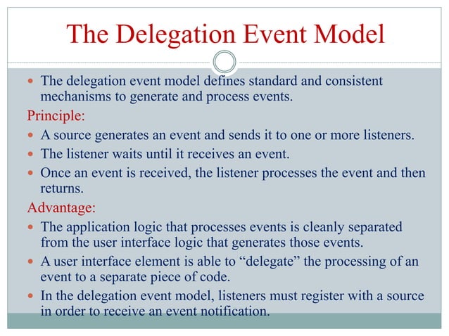 Event Handling in JAVA | PPTX | Programming Languages | Computing