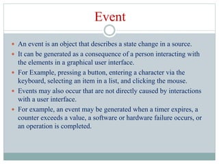 Event Handling in JAVA | PPT