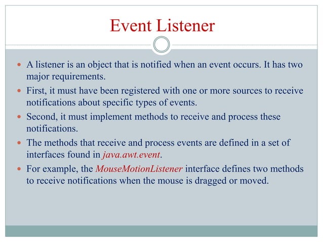 Event Handling in JAVA | PPT