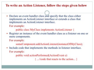 Event Handling in JAVA | PPT