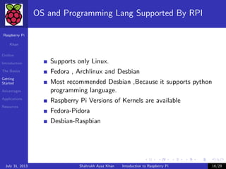 Seminar Presentation on Raspberry Pi | PDF