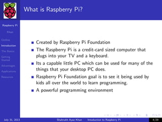 Seminar Presentation on Raspberry Pi | PDF