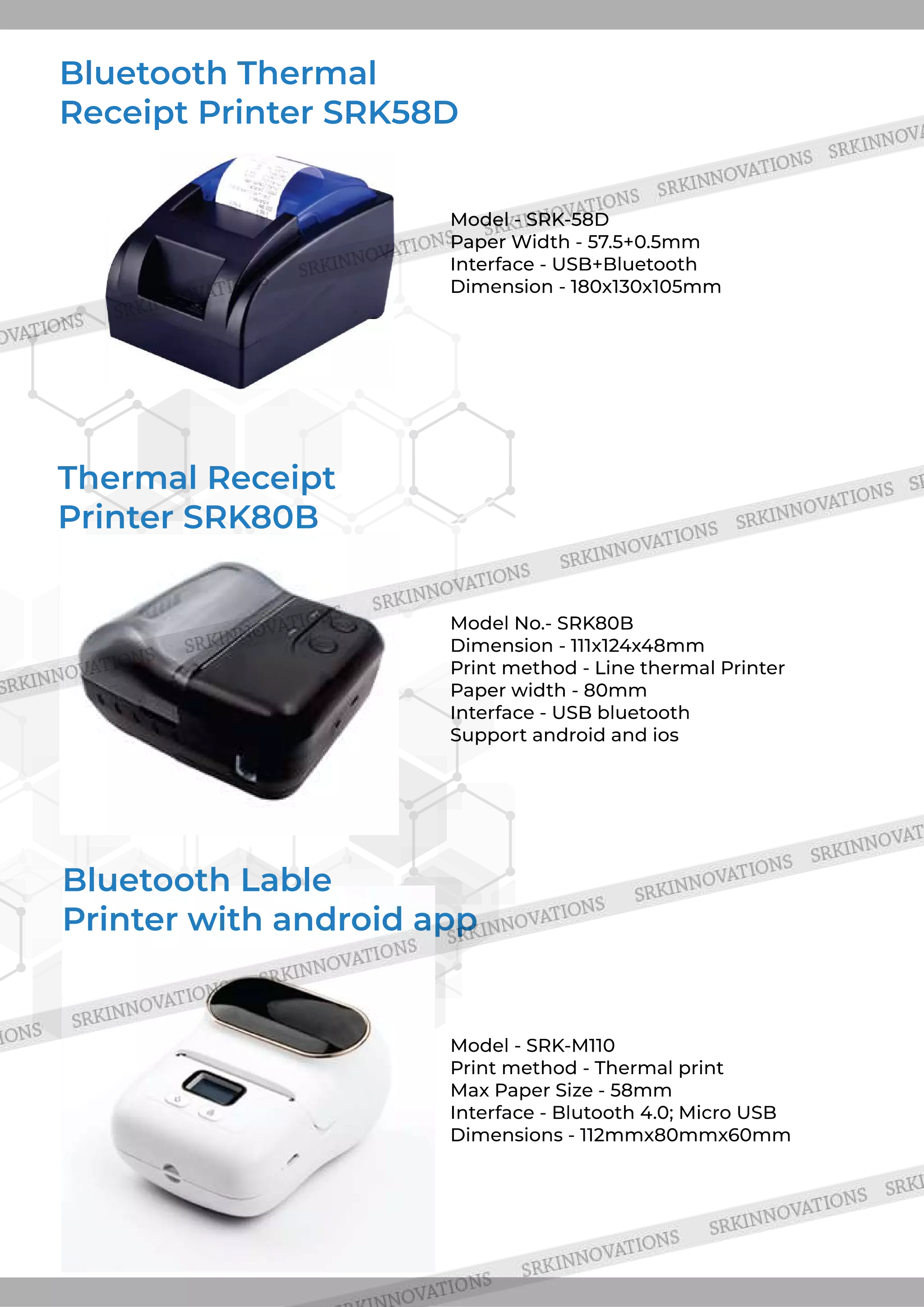 Srk thermal and label printers | PDF