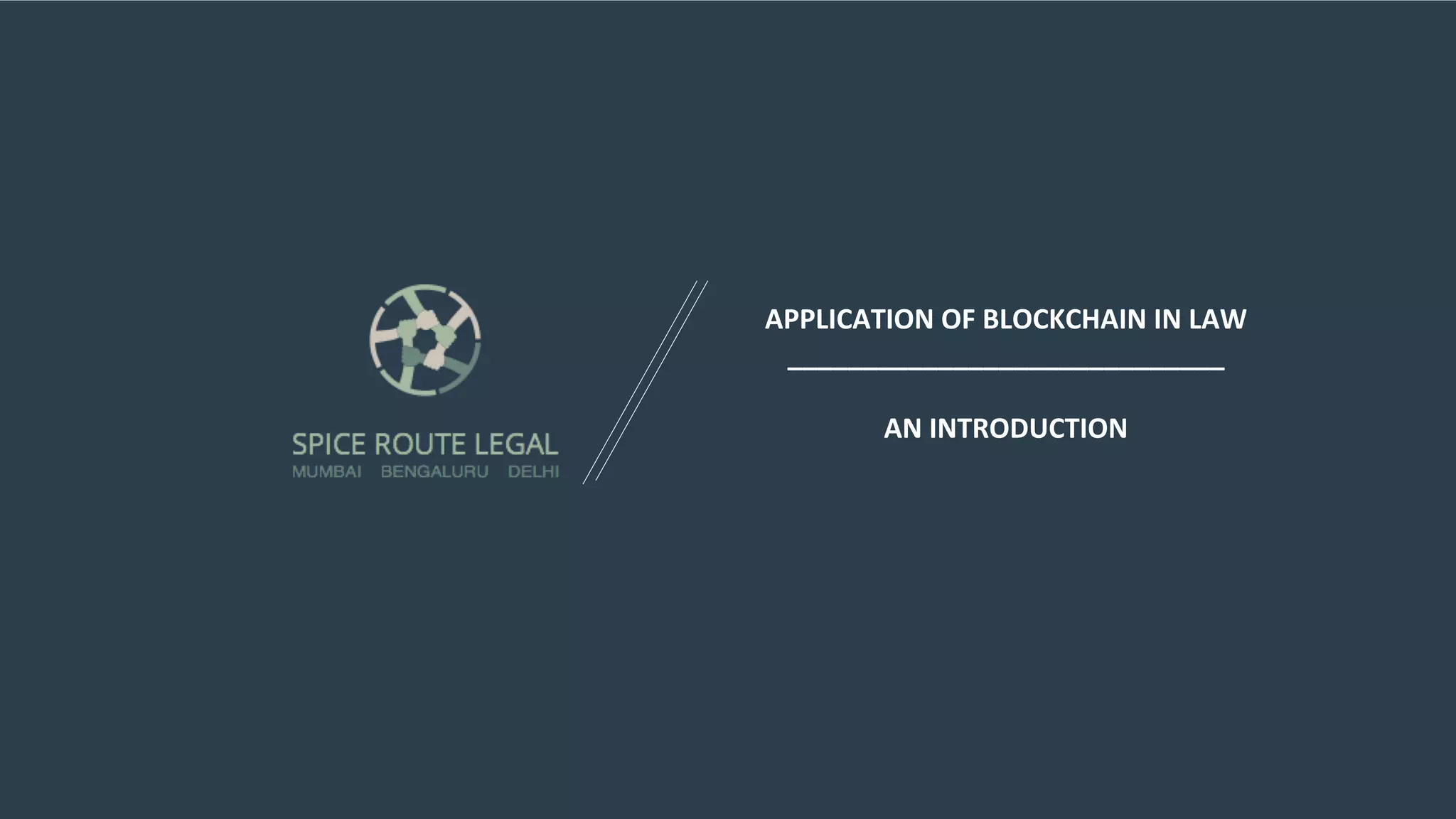 Application of blockchain in law | PDF