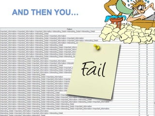 IT IS NOT PRODUCTIVE
AND THEN YOU…
 