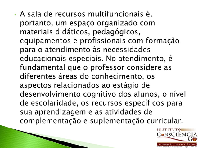 Sala de Recursos Multifuncionais | PDF