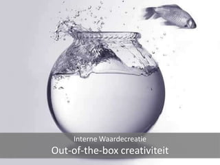 Interne Waardecreatie
Out-of-the-box creativiteit
 
