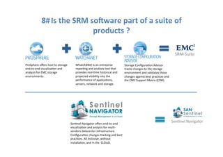 8#	
  Is	
  the	
  SRM	
  soRware	
  part	
  of	
  a	
  suite	
  of	
  
products	
  ?	
  
SRM	
  Suite	
  
Sen*nel	
  Navi...