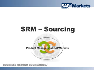 SRM – Sourcing Product Management SAPMarkets 