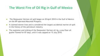 Macondo Rig Fire Risk management essential in shipping | PPTX