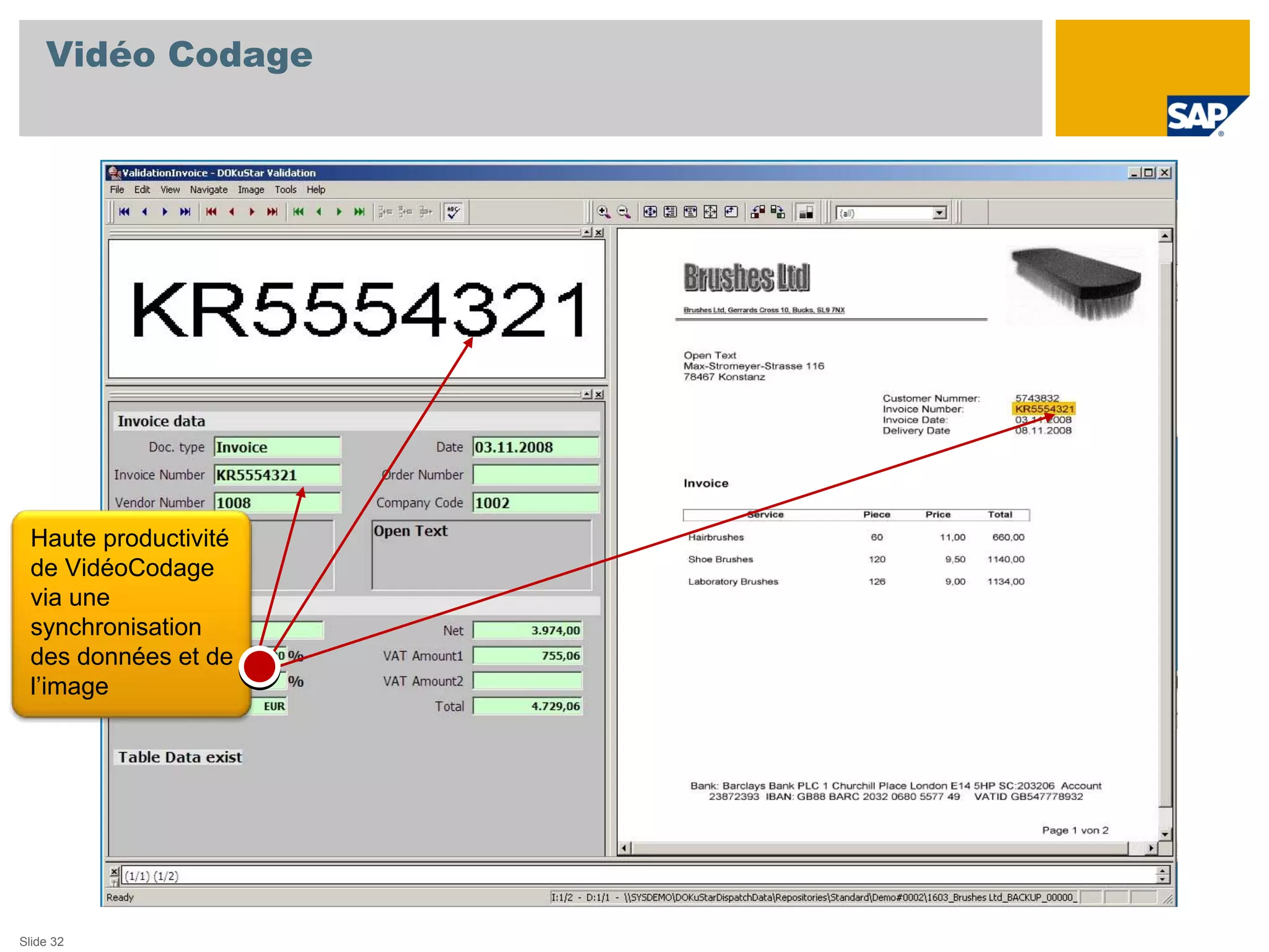 Vidéo Codage




 Haute productivité
 de VidéoCodage
 via une
 synchronisation
 des données et de
 l’image




Slide 32
 