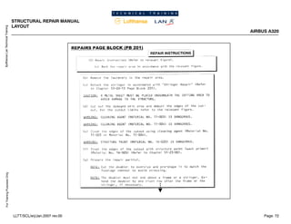 Lufthansa
Lan
Technical
Training
For
Training
Purposes
Only
STRUCTURAL REPAIR MANUAL
LAYOUT
AIRBUS A320
Page: 72
LLTT/SCL/erj/Jan.2007 rev.00
 