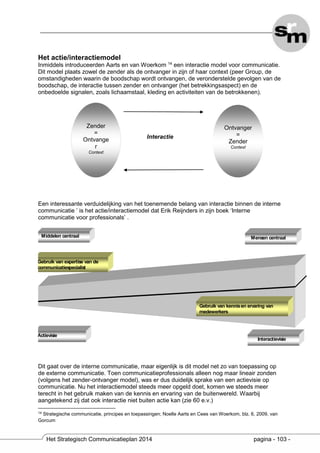 Het strategische communicatieplan 2014 syllabus wk