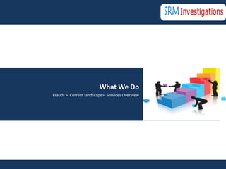 What We Do
Frauds > Current landscape> Services Overview
 