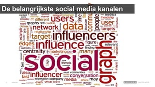 26March 2014 Social Publishing en Influencers – SRM masterclass37
De belangrijkste social media kanalen
 