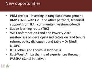 SRMP (Sustainable Rangeland Management Project) Overview and Update