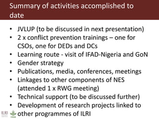 SRMP (Sustainable Rangeland Management Project) Overview and Update