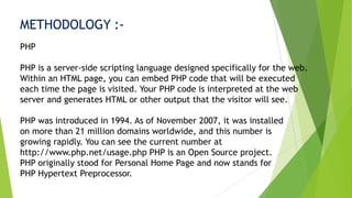 SRMS 5th Sem Minor project.pptx | Web Development | Internet